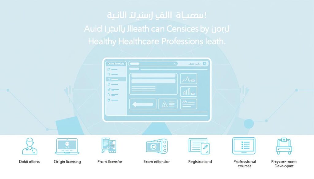 الخدمات الإلكترونية التي تقدمها هيئة التخصصات الصحية