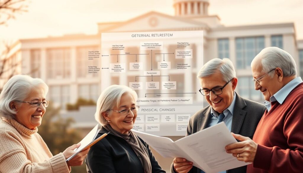 تحديثات نظام المعاشات والتقاعد