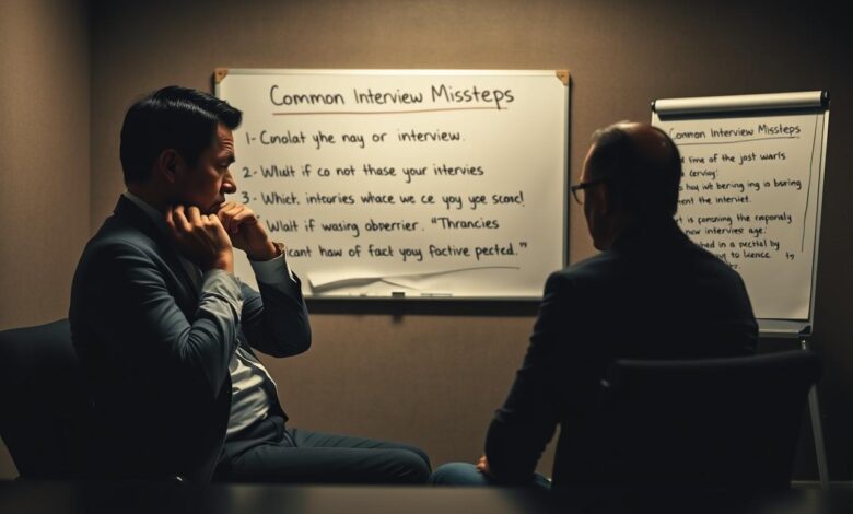 أخطاء شائعة في المقابلة الوظيفية